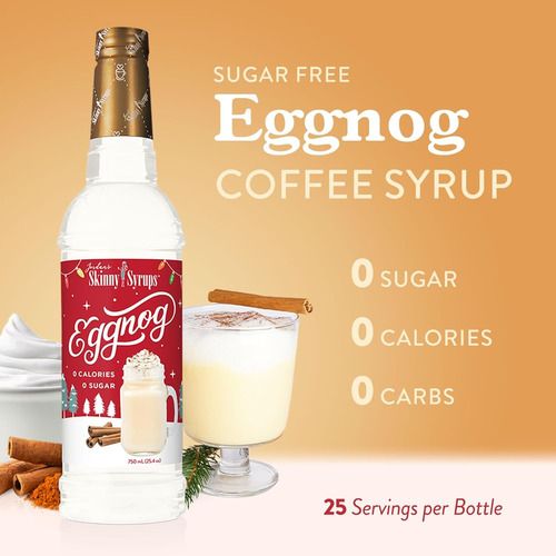 Jarabe Para Bebidas Sabor Rompope Skinny Syrups Eggnog 750ml