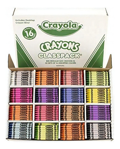 Crayola Crayon Classpack, Utiles Escolares, 16 Colores 50 Ca