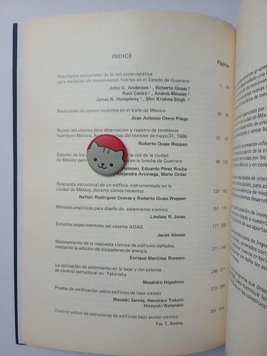 Libro Instrumentación Sísmica Elementos Disiparadores 142l9 (Usado)