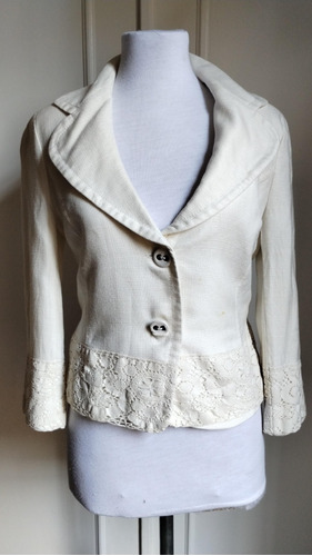 Saco Blazer Blanco Tiza Zara