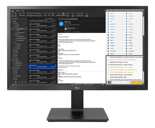 Monitor Ips Fhd 21 Pulgadas LG 22bl450y 1080p Oficina 75hz Color Negro