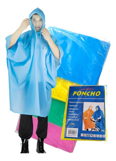Poncho Impermeable con Capucha de Polietileno para Hombre y Mujer OUlike 