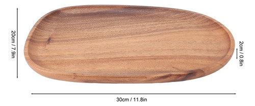 Bandeja De Madera Para Servir De 30 Cm X 20 Cm, Fácil De Lim