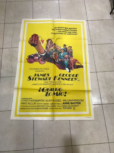 Antiguo Afiche De Cine Orig. C/james Stewart- Envio 