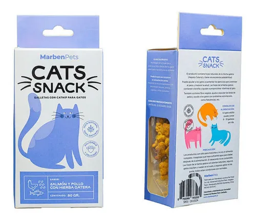 comprar Marbenpets Cats Snacks Con Hierba Gatera Salmón Y Pollo