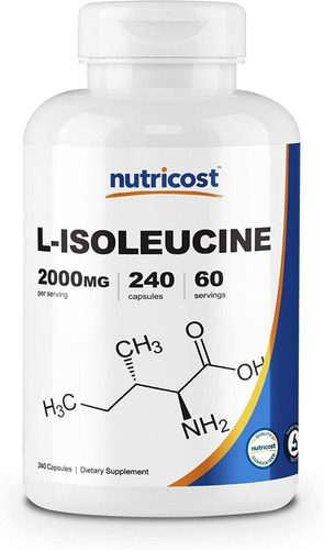 Aminoacido Leucina Leucine Isoleucine 240 Capsulas Importado