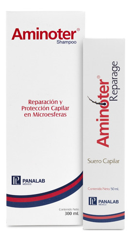 Aminoter Shampoo 300ml + Suero Capilar Reparador De Puntas