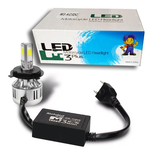 Bombillo Hid Led Moto Corriente Alterna  4000 Lm H4