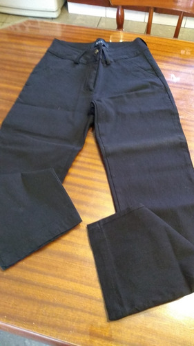 Pantalon Negro Cintura Ancha T M/l