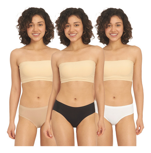 Bikini Laser Cut Mercado Libre Basics Para Mujer - 3 Piezas