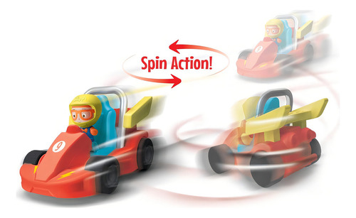 Blippi Go-kart Racer Coche Tirar Hacía Atrás. Color Rojo