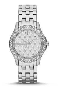 Reloj Armani Mujer Acero Piedras 50mts Agente Oficial Ax5215