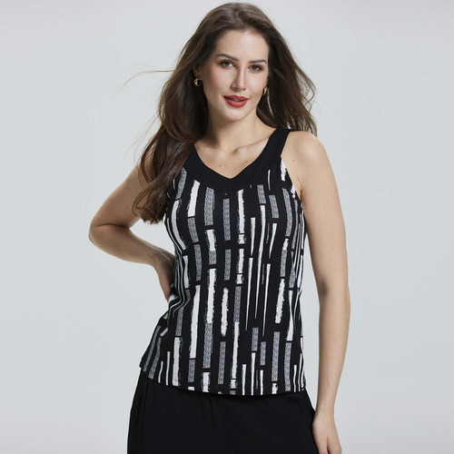 Peto Mujer Full Print Negro Fashion's Park