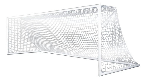 Par De Rede Para Trave De Gol Society Suiço 4mts Fio 8 Nylon Cor Branco