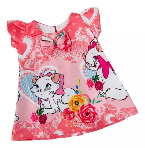 FANTASIA INFANTIL GATINHA MARIE VESTIDO BRANCO GATA LUXO