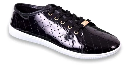 Zapatilla Chatita Charol Moda Mujer Fresca Art 6000 Moleca