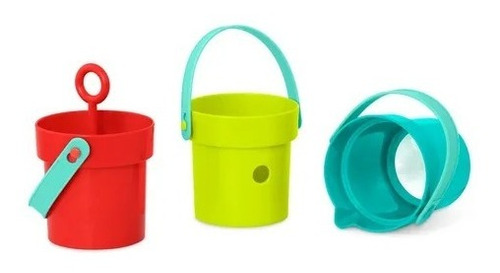 Baldes Juguete Para Agua Baño Apilables Play Buckets Battat