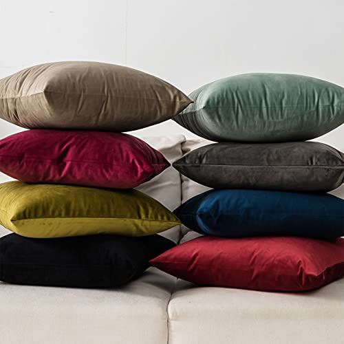 Juego De 2 Fundas De Almohada De Terciopelo 56x56 Cm