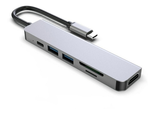 Adaptador Usb C Hdmi Lector Tarjetas Sd Usb 3.0 Multipuertos