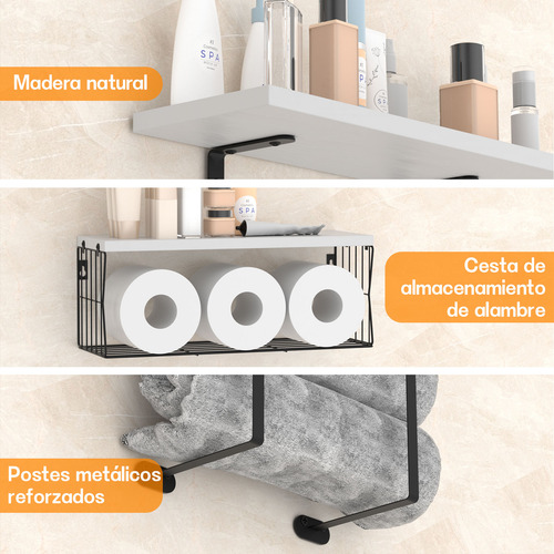 Repisas Flotantes De Madera Multipropósito X3 Colores