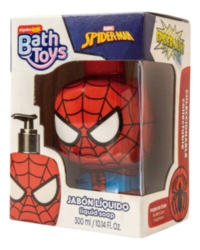 Jabon Liquido Algabo Spiderman Recargable Fragancia Chicle