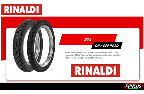 Par Pneu Xre 300 Xtz 250 90/90-21 + 120/80-18 R34 Rinaldi