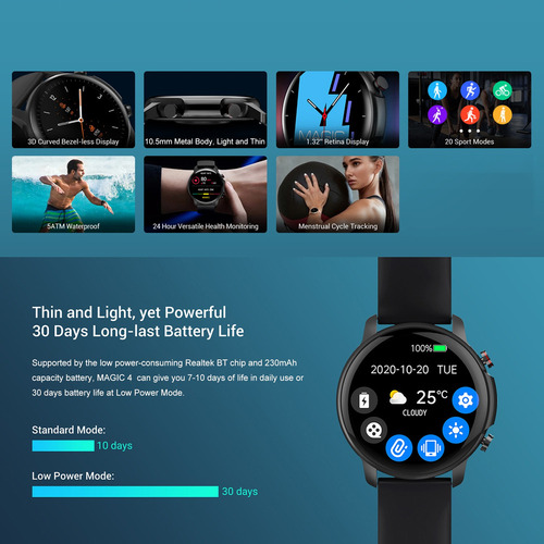 Pulseira Inteligente Kospet Magic 4 1.32 Full Touch Retina
