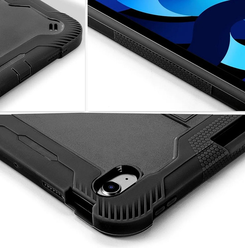 Funda Anti Golpes C/soporte Para Ipad 11' A16 2025 Negro