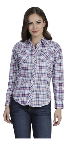 Blusa Vaquera Mujer Wrangler Slim Fit Manga Larga 003