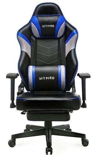 Silla Gamer Reclinable Masajes Apoya Pies Reforzado Premium