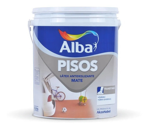 Pintura Para Pisos Antideslizante Latex Acrilica 1 Lt Alba