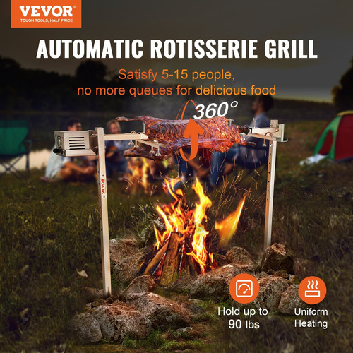 Rostizador Para Asadores Universal Hasta 40kg, Pollo Carne