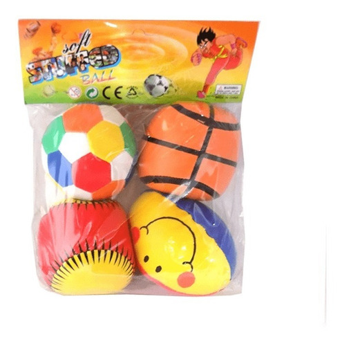 Imagen 2 de 6 de Pelotas Suaves Para Bebes X 4 Y Animales Nadadores
