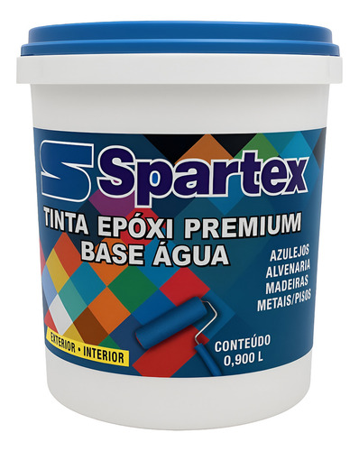 Tinta Epóxi Pisos Base D Agua 900ml Cor Preto Externo Int Acabamento Brilhante
