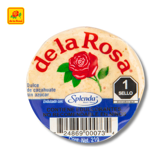 Mazapan Sin Azucar 18 Pzas De La Rosa Cacahuate Tostado 378g