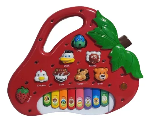 Teclado Piano Musical Bebê Brinquedo Infantil Divertido Rosa