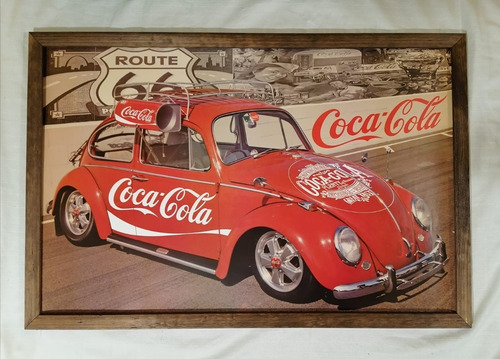 Cuadro De Volkswagen Bocho Coca Cola Antiguo 