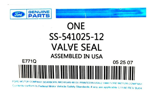 Goma Valvula Ford 300 302 351 F100 F150 F250 Carburado X 12