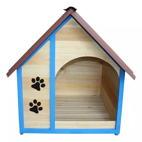 Casas Para Perros 60x50cm En Madera más Colchoneta y Nombre