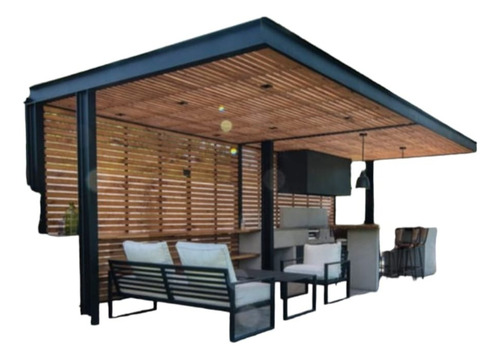 Galería Pérgola Techo Cochera Jardín Pérgola Gazebo Horno