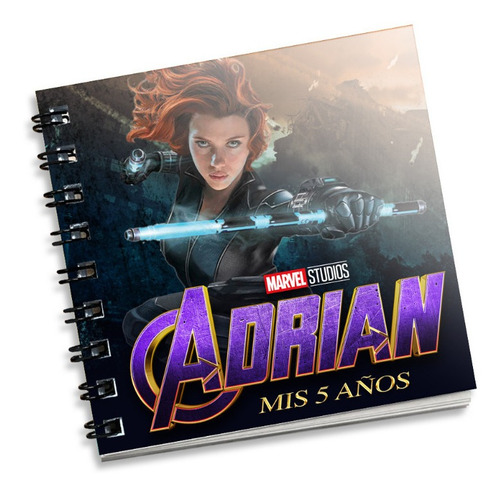 5 Pzs. Invitación O Recuerdo Libreta Mini Black Widow