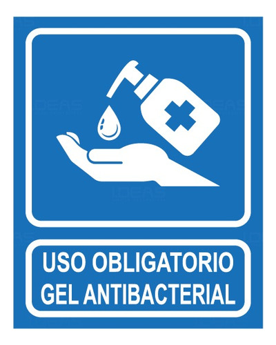 Señalamiento Uso De Gel Antibacterial 6 Piezas 