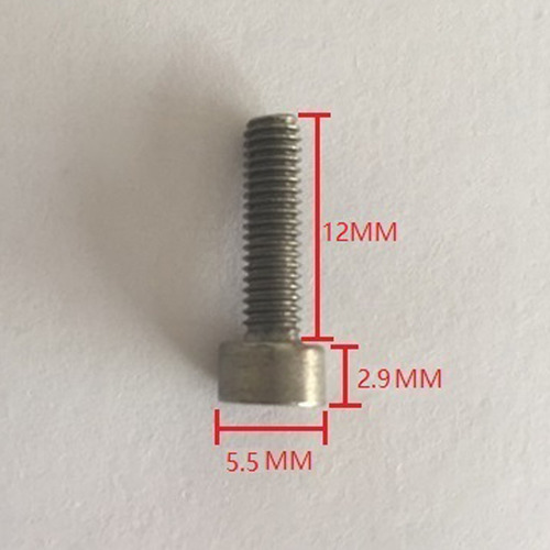 Imagen 3 de 6 de 10pcs Pernos De Cabeza Hexagonal M3x12 Din 912 Titanio