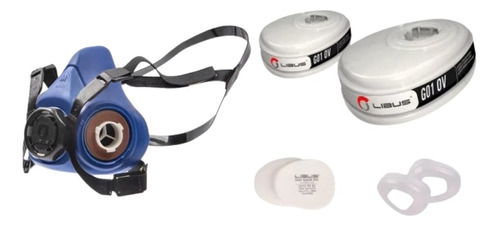 Kit Respirador Semimascara Libus 9200 Pintor+filtro Completa