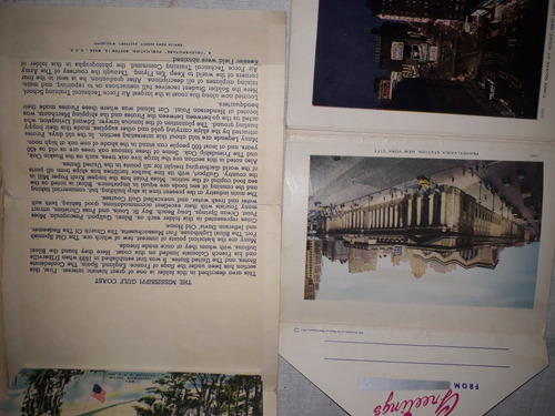 Postales Antigua Made In Usa Lote X 4 Desplegables