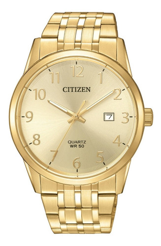 Reloj Citizen Quartz Para Hombre Bi5002-57q Dorado Nuevo 