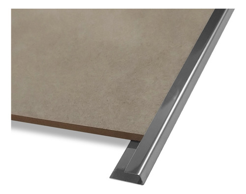 Angulo Guardacanto Perfil J Frigg Inox Porcelanato 10mm 2,5m
