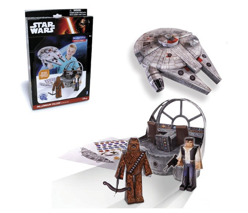 Pack Nave Y Figuras Papel Armables Star Wars