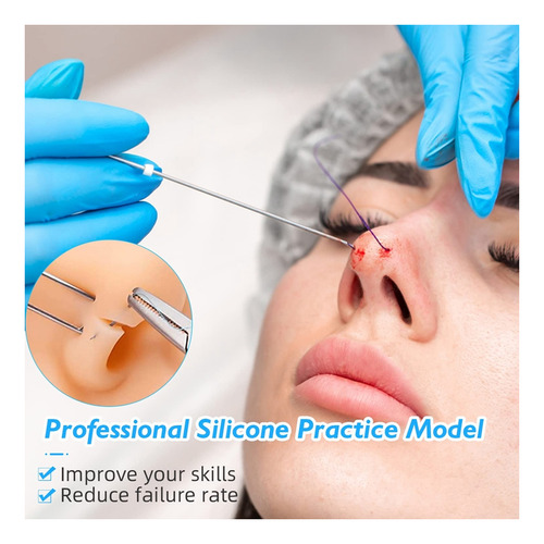 Simulação De Prática De Punção De Tatuagem De Modelo Facial