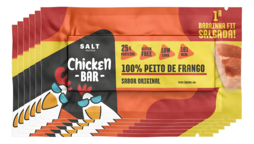 Barrinha De Proteina Chicken Bar Display C/5 De 80g